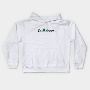 Outdoors artistic typography design Kids Hoodie